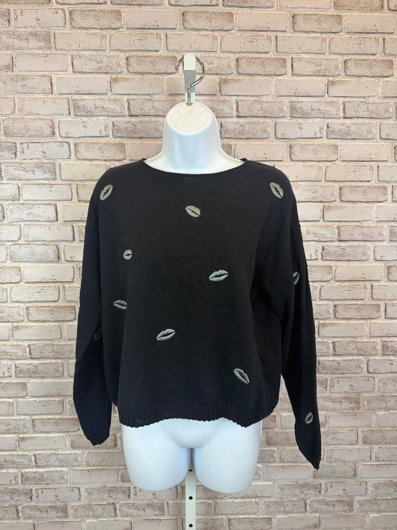 Lisa Todd Sweater, black/grey, Medium, Used - Good