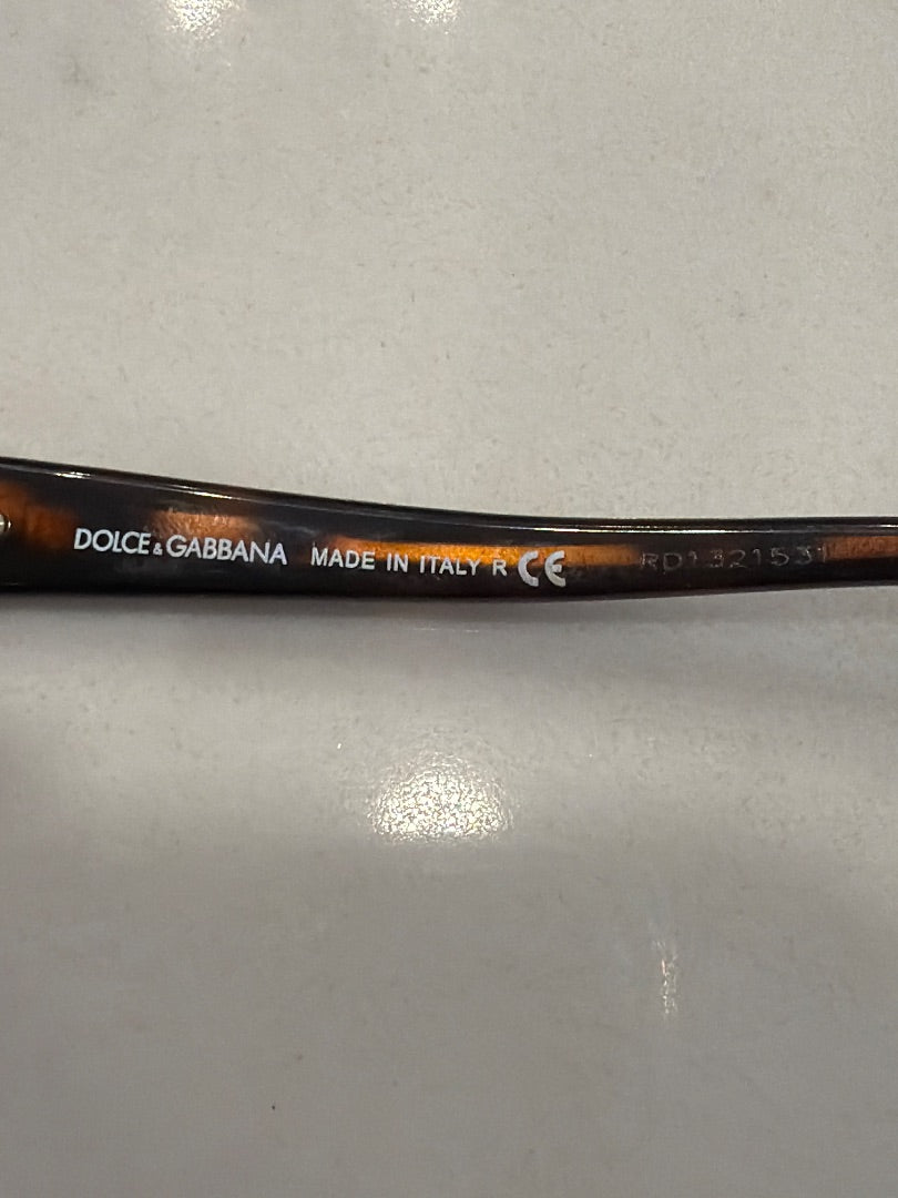 Dolce & Gabbana Prescription Eyeglasses, Brown multi, One Size, Used - Good
