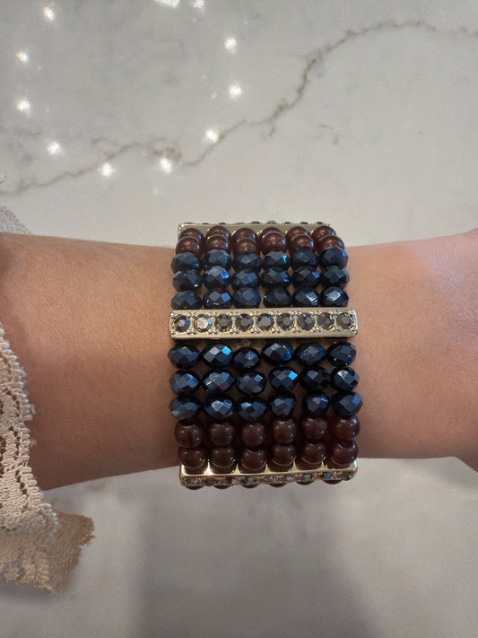 Various Bracelet, Brown/blue, One Size, Used - Good