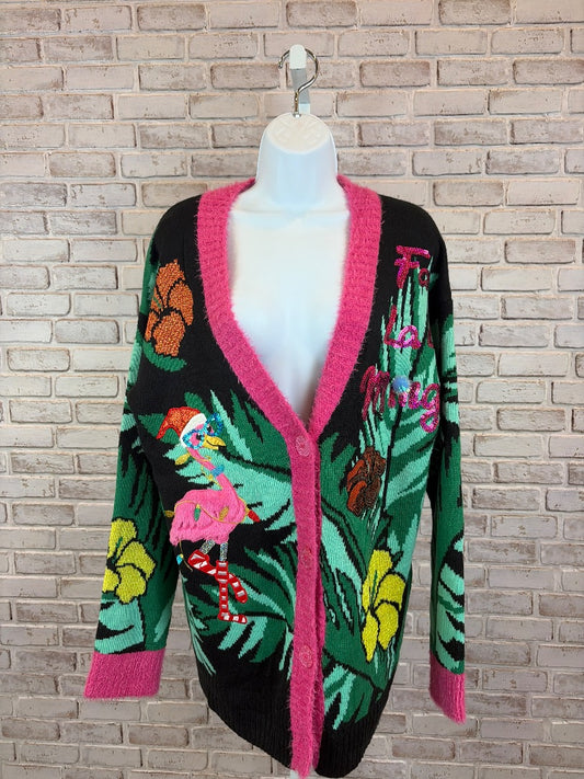 Holiday Time Cardigan, Multi, Large, Used - Excellent
