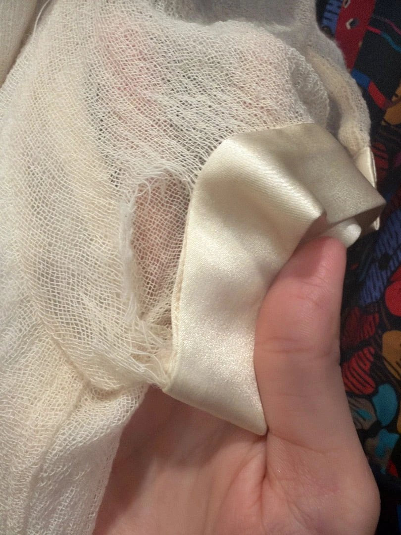 Rickie Freeman Teri Jon Dress – (See Damage) Vintage Rickie Freeman Teri Jon Dress, Cream, 10, Used - Good [Live 2.15]