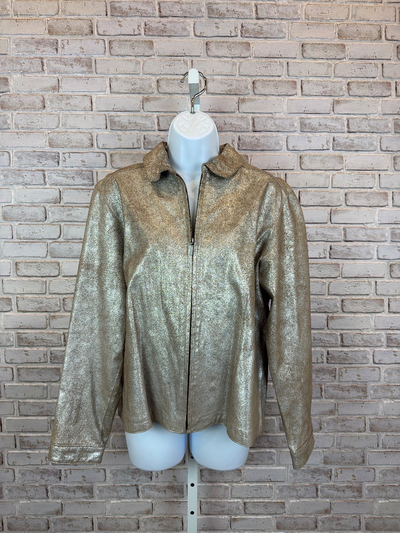 Chicos Jacket, Silver, 2, Used - Good