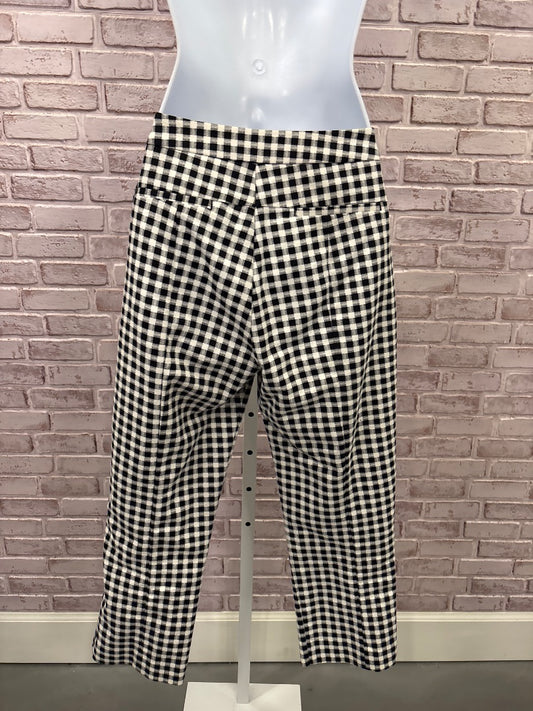 Adrianna Papell Capris, Black gingham, 8, Used - Good
