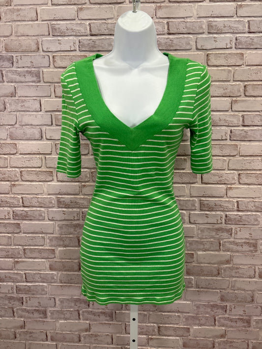 Express Shirt, Green/white stripes, Small, Used - Good