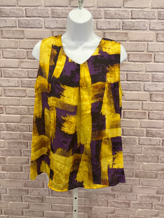Coldwater Creek Tank top, Yellow/purple, Large, Used - Good