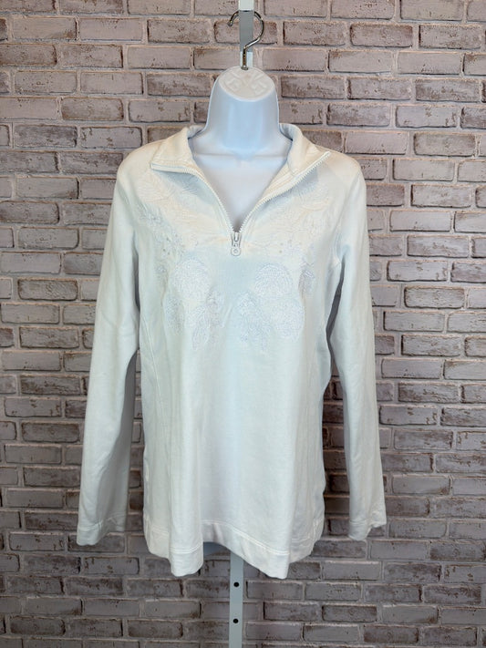 Tommy Bahama Sweatshirt, White, Medium, Used - Good