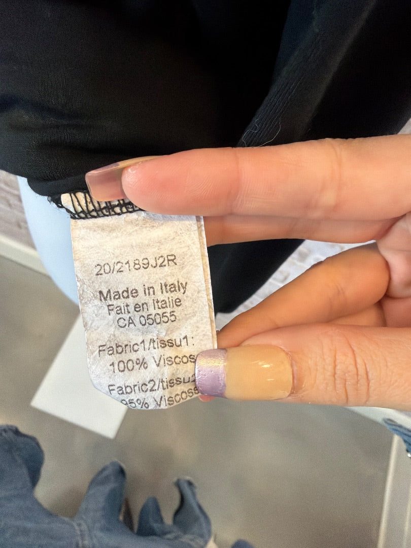 Made in italy Deep Plunge Shirt, Black, Medium, Used - Excellent