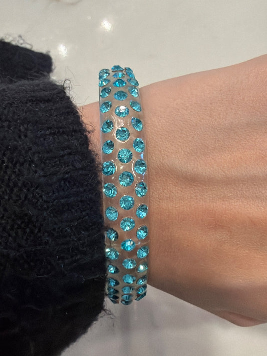 Swarovski Bracelet, Blue, One Size, Used - Good