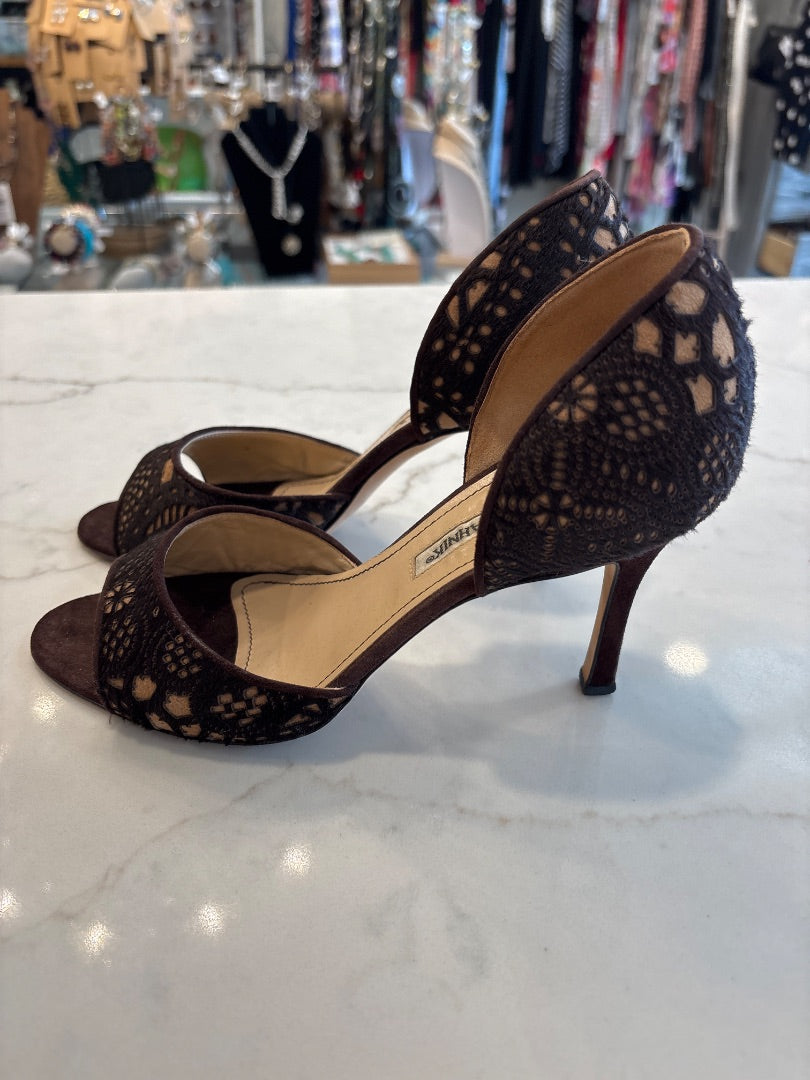 Manolo Blahnik Heels, Brown, 7.5
