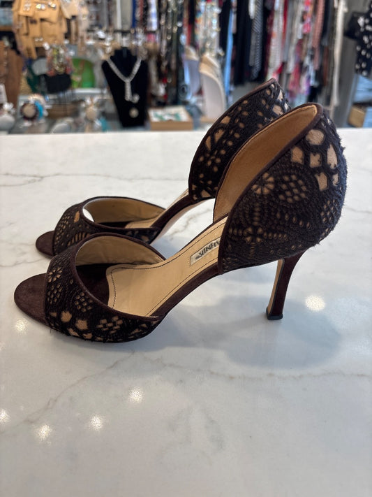 Manolo Blahnik Heels, Brown, 7.5
