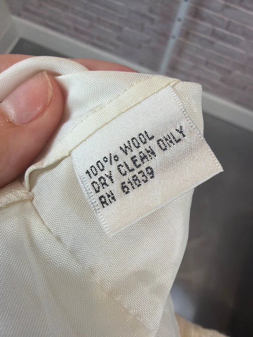 Rickie Freeman Teri Jon Dress – (See Damage) Vintage Rickie Freeman Teri Jon Dress, Cream, 10, Used - Good [Live 2.15]