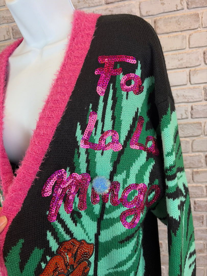 Holiday Time Cardigan, Multi, Large, Used - Excellent