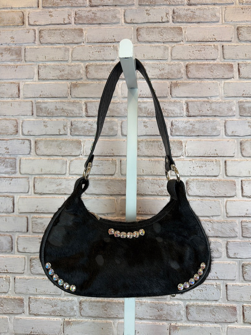 Bb Simon Calf Hair Handbag, Black, One Size, Used - Excellent