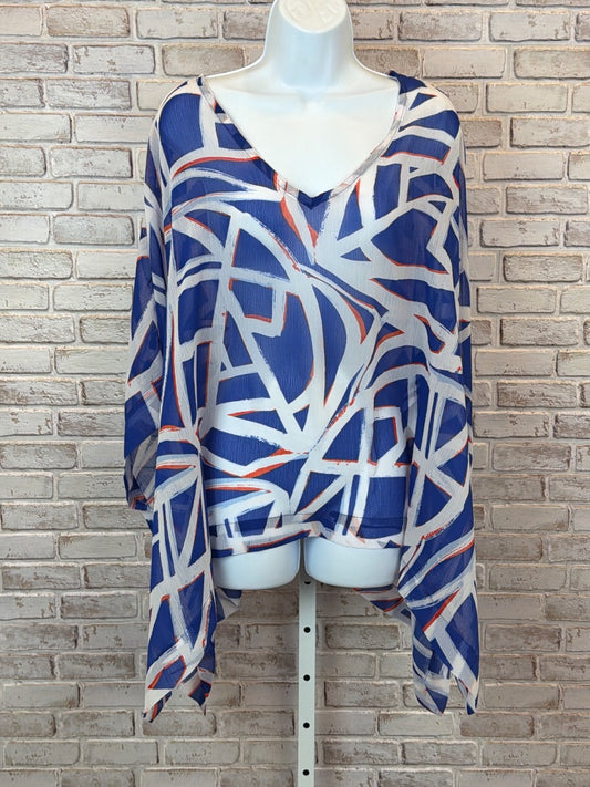 Chicos Shirt – Blue/orange, L/XL – Excellent Condition