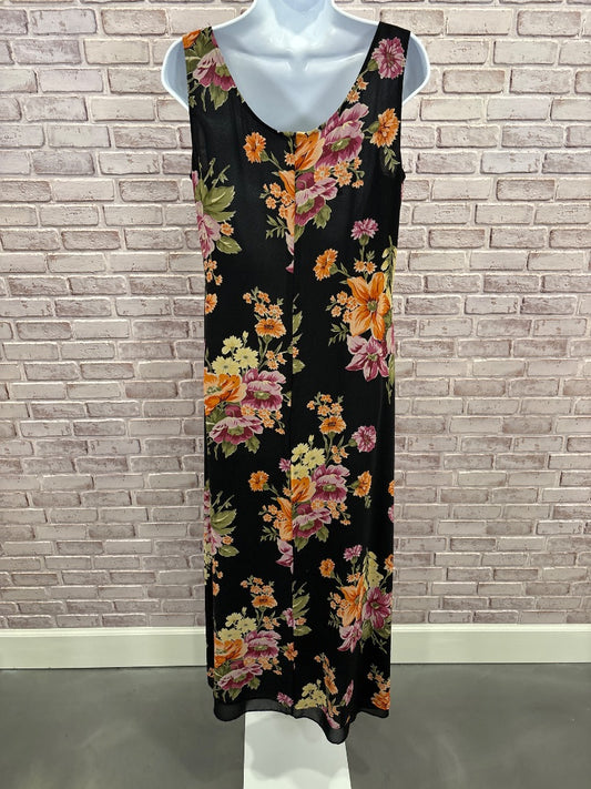 Jones New York Dress, Black floral, 10, Used - Good