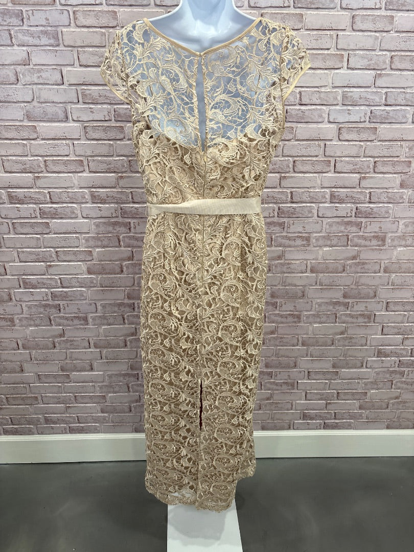 Adrianna Papell Dress, Gold, 12, Used - Good
