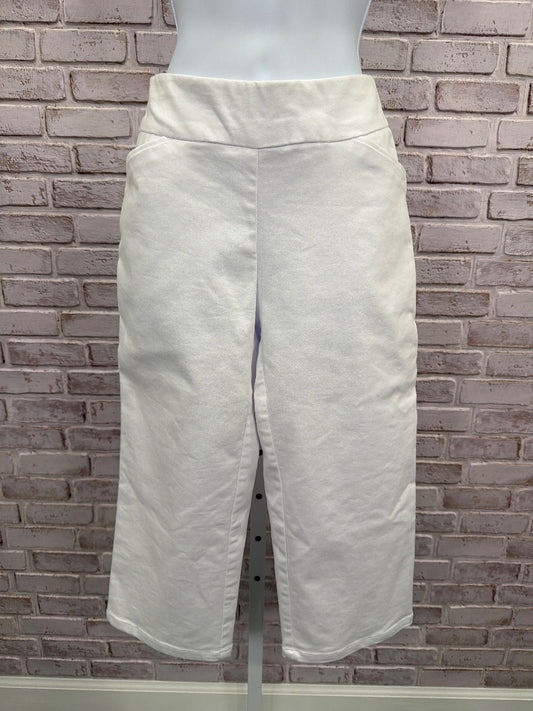 Croft & Barrow Capris, White, 4, Used - Good
