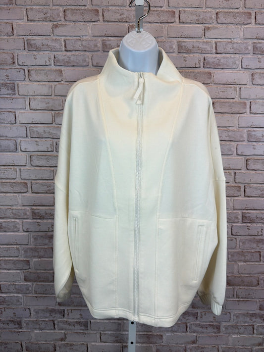 Liverpool Zip up sweatshirt, White, XL, New With Tags