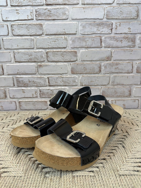 Mephisto Wedge sandals, Black, 42, Used - Excellent