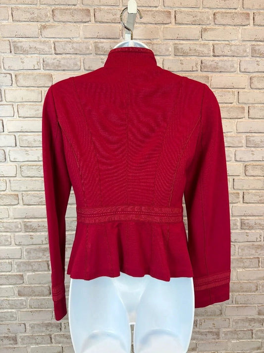 White House Black Market Outerwear - Jacket / Coat – White House Black Market Military Style Jacket, Red, 0, Used - Excellent