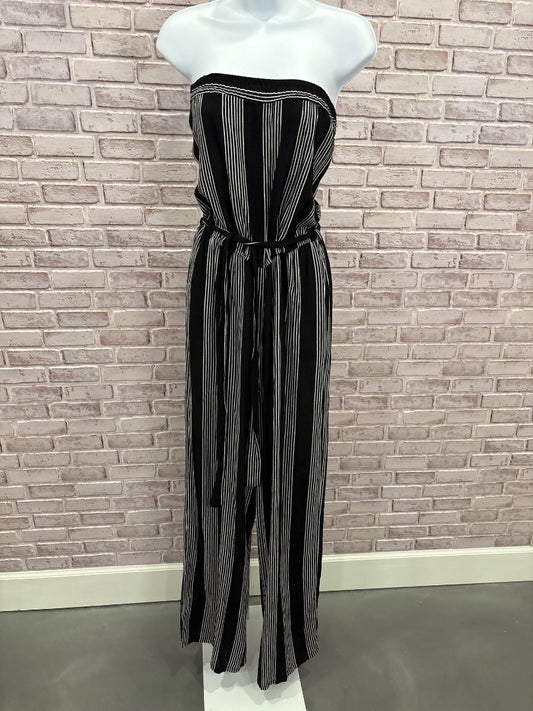 Fruits & Flower Jumpsuits, Black/white stripes, Medium, Used - Good