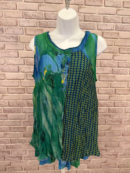 Mirror Image Shirt, blue/green, Medium, Used - Good
