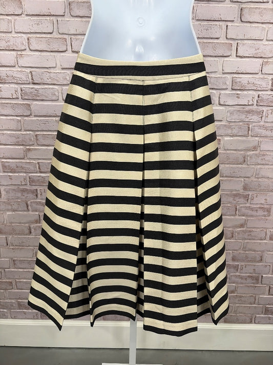 Halogen Skirt, Beige/black stripes, 4, Used - Good
