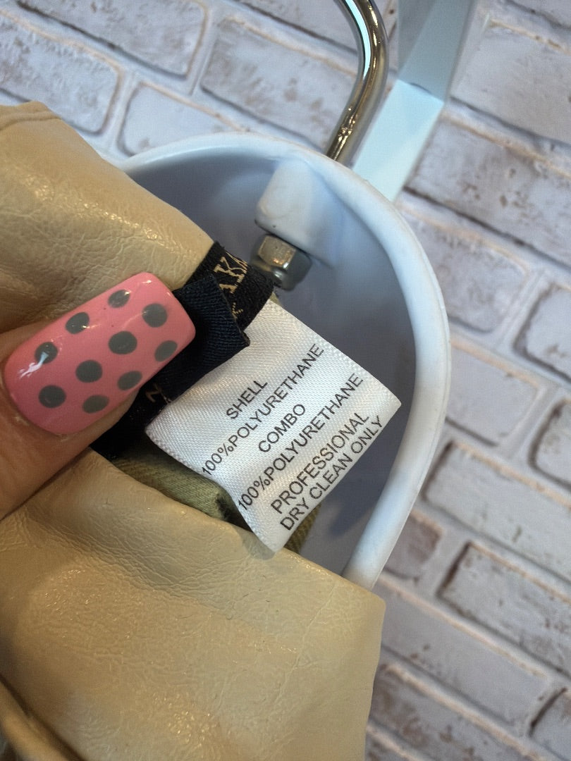 Alberto Makali Faux Leather Jacket, Beige, Small, Used - Excellent