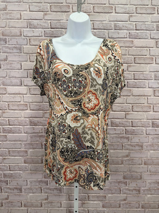Daisy Fuentes Tee shirt, Multi, Large, Used - Good