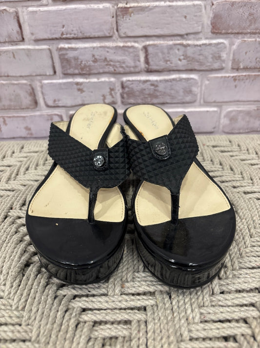 Calvin klein Platform flip flops, Black, 6, Used - Fair