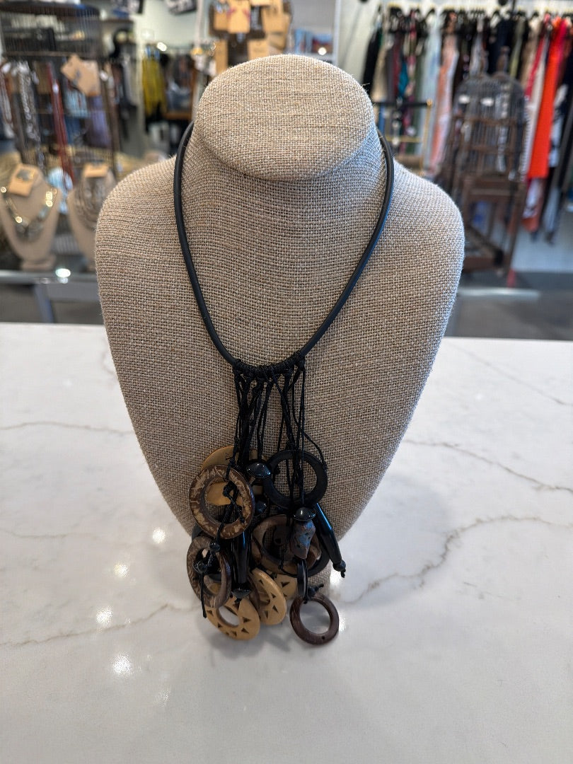 Various Necklace, Brown/black, One Size, Used - Good