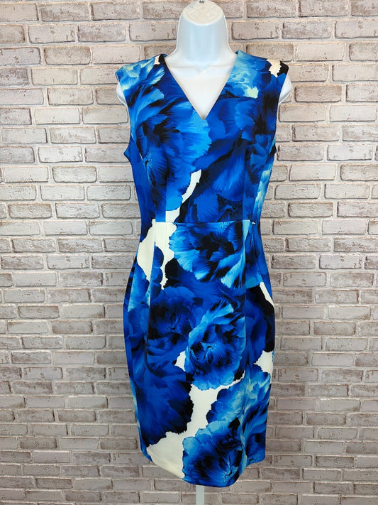 Calvin Klein Dress, Blue/white, 6, Used - Good