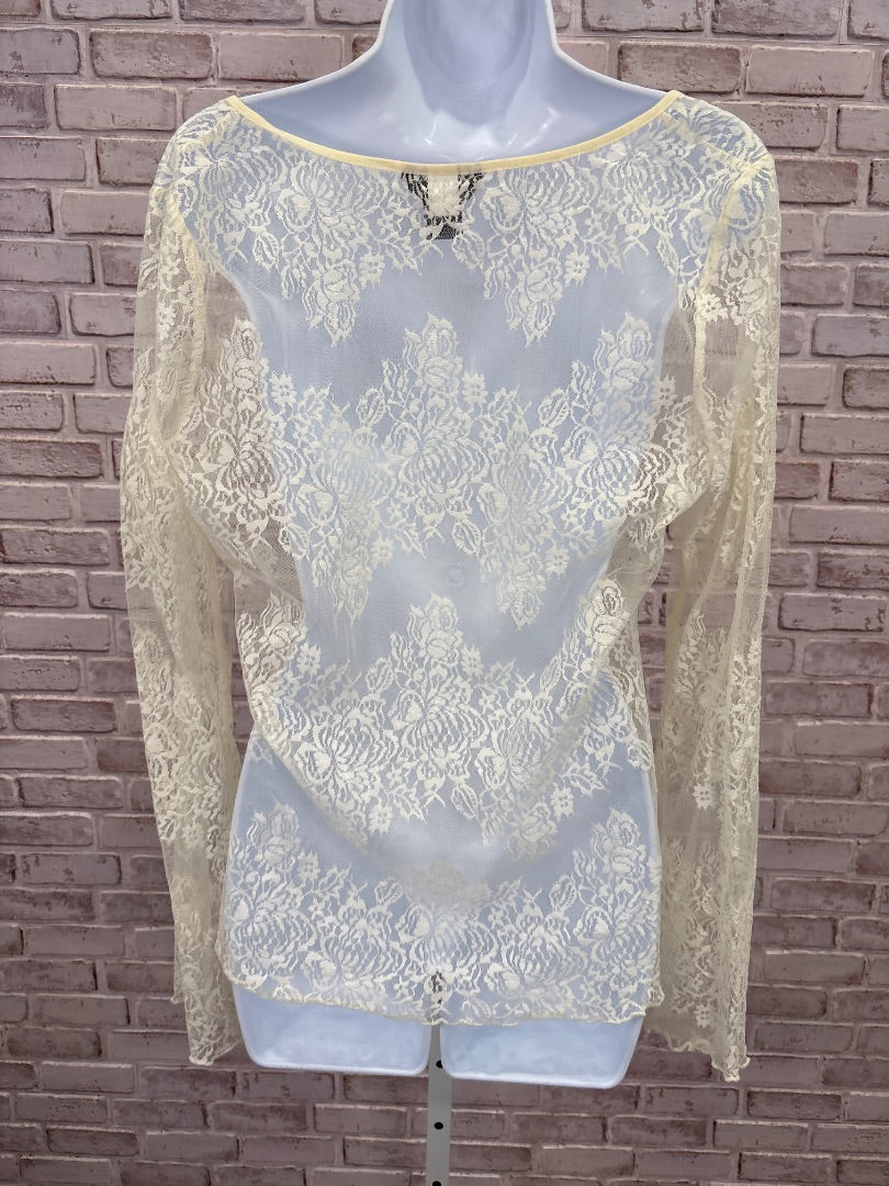 Moda international Shirt, Cream, Large, Used - Good