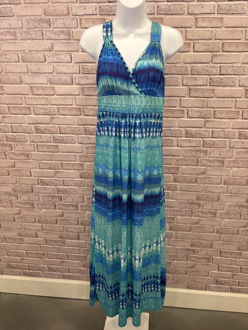 Faded Glory Dress, Blue multi, Small, Used - Good