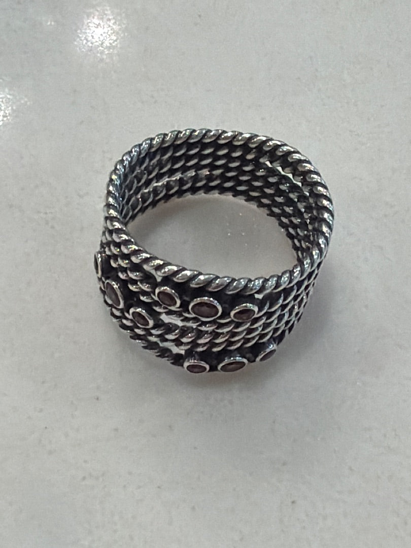 Pandora Ring, Silver/purple, Used - Good