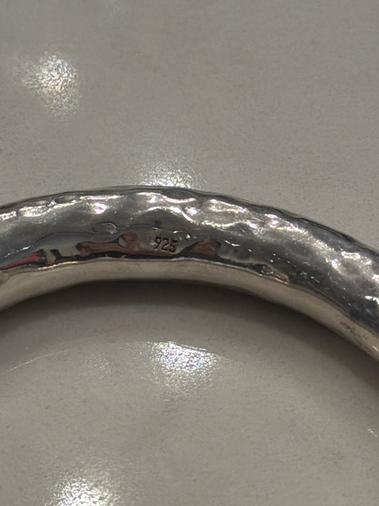Silpada hammered Sterling Bracelet, Silver, One Size, Used - Good