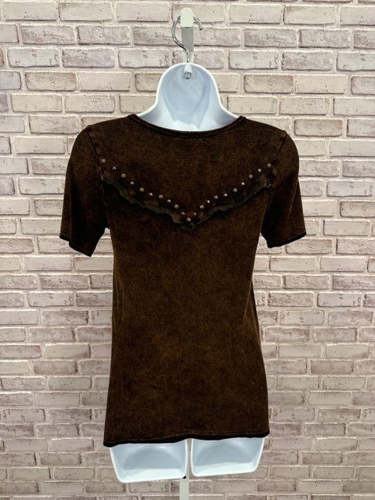 T Party Tee shirt, Brown, Small, Used - Good