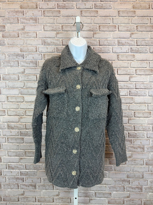 Flat White Cardigan, Grey, XS, Used - Good