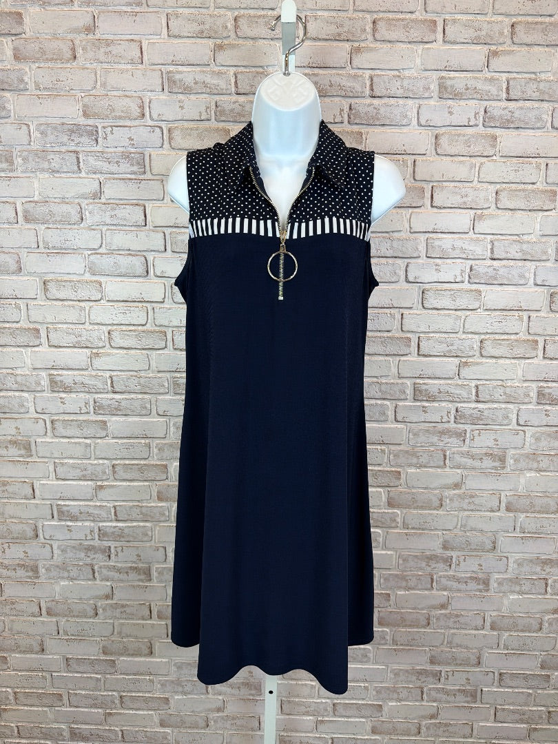 MSK Dress, Navy multi, Medium, Used - Good