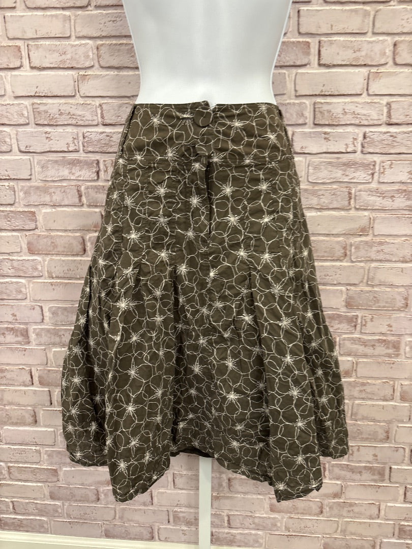 Esprit Skirt, Brown floral, 8, Used - Good