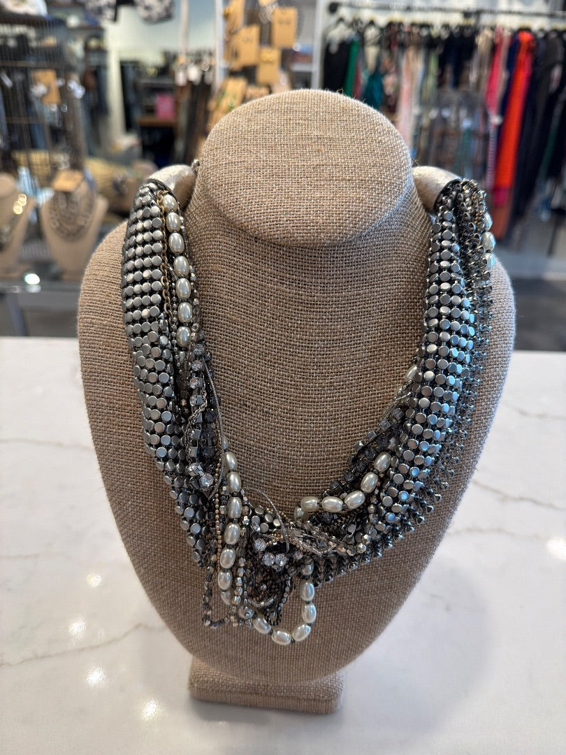 Chicos Necklace, Silver, One Size, Used - Good