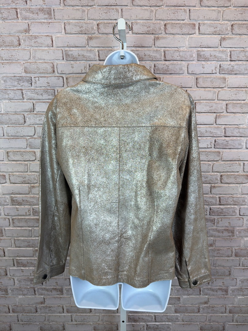 Chicos Jacket, Silver, 2, Used - Good