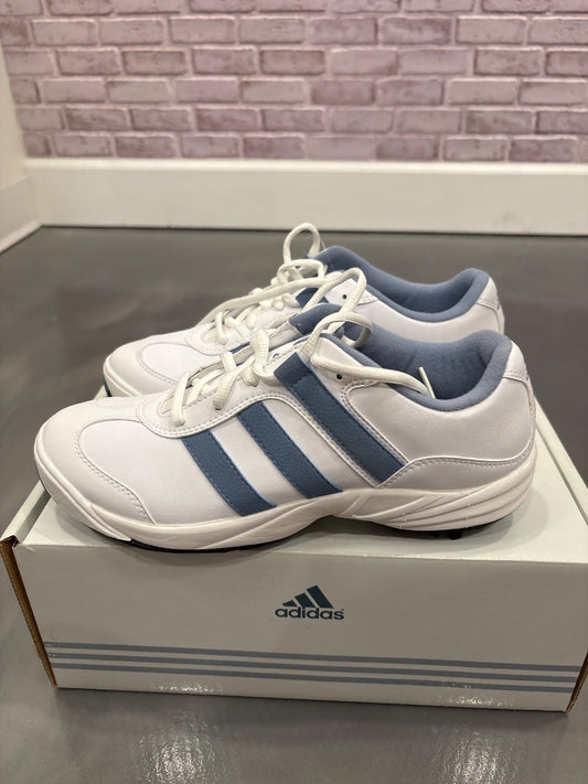 Adidas Golf Sneakers, White/blue, 7.5, Used - Good
