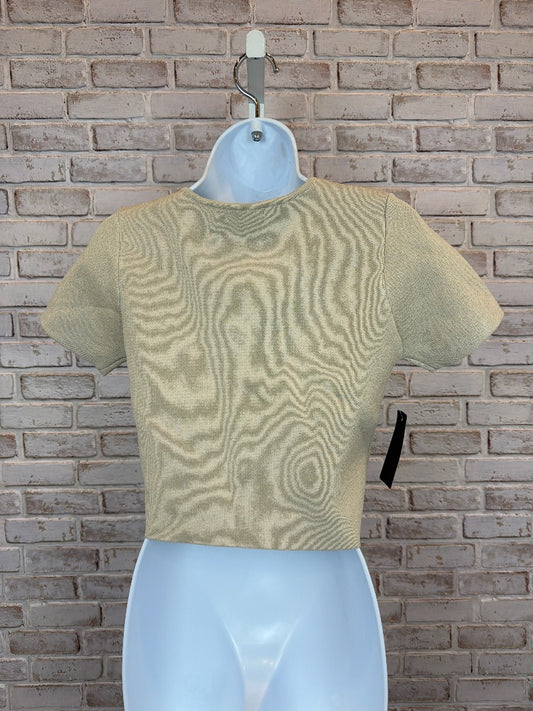 Miss Love Cardigan, Beige/silver, Small, New With Tags