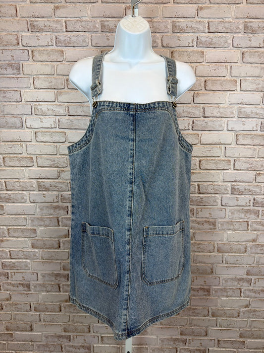 Wishlist Denim Overall Dress, Denim, Small, New With Tags