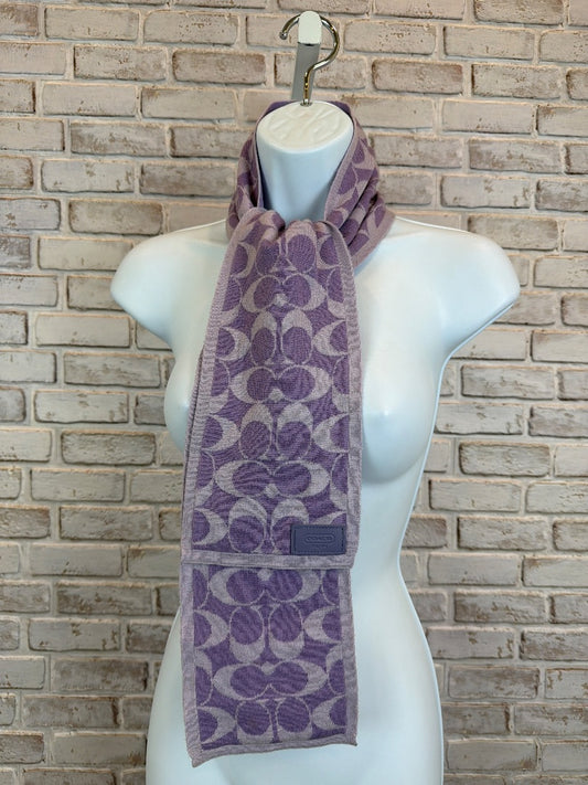 Coach Scarf, Purple, One Size, Used - Fair