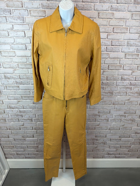 Styleworks Leather Matching Clothing Set, Yellow, 6, Used - Excellent