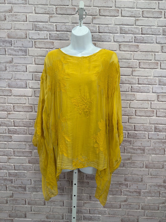 Made in Italy Shirt, Yellow, One Size, New With Tags