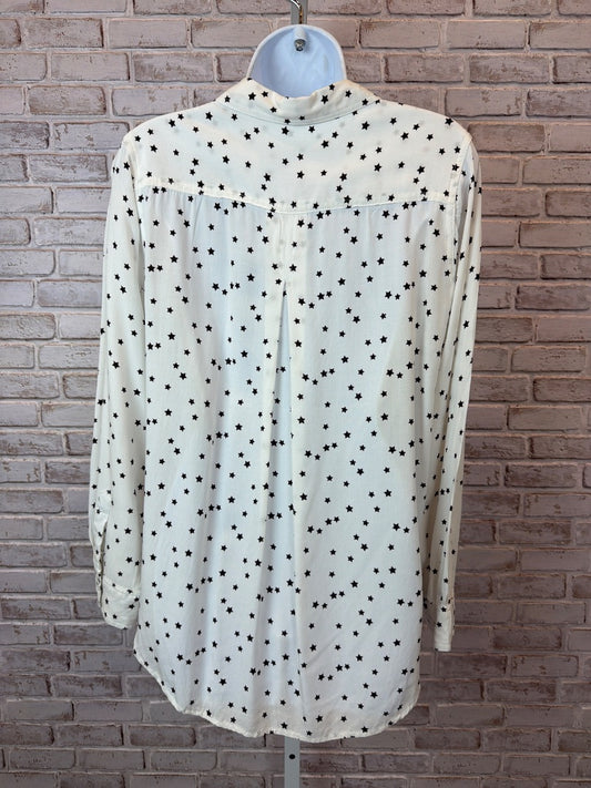 Velvet Heart Shirt – White/Black, Large – Excellent Condition