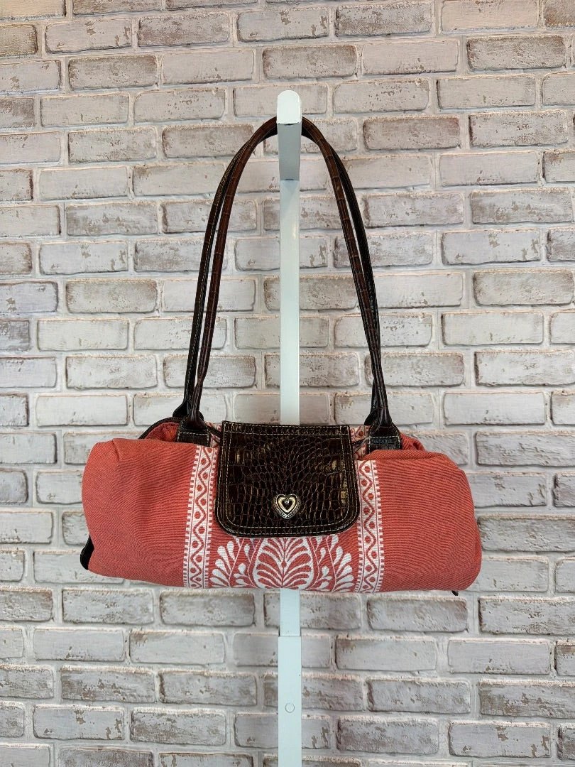 Brighton Bag - Tote – Brighton foldable Tote, Peach/brown, One Size, Used - Excellent
